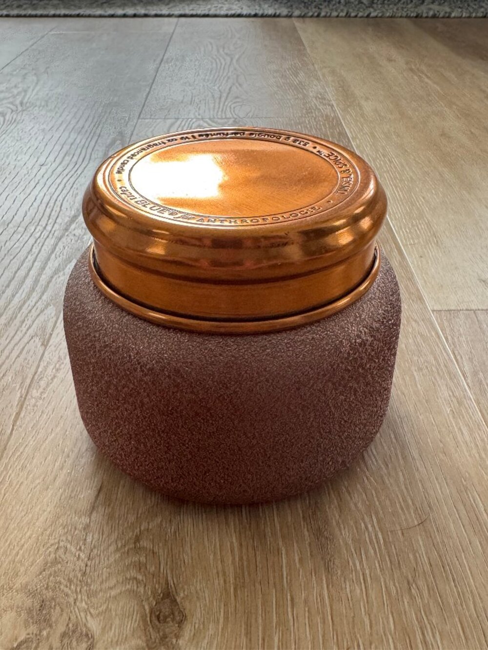 Anthropologie Capri Blue Candle, Tinsel & Spice, 19oz, Glass Jar, Pink, NEW!